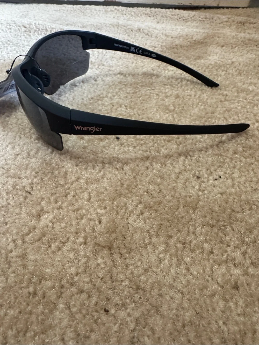 Wrangler Black Frame Sunglasses with Dark Smoke Lenses